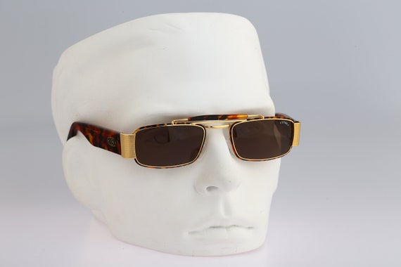 Sting and Gold Sunglasses Vintage Rectangle - 90s 325 Men Etsy & S40, Tortoise NOS Aviator Women Small