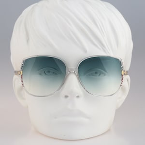 Silhouette M 1172 20 C 1537, Vintage 80s tinted lenses clear large oversized butterfly sunglasses women, NOS