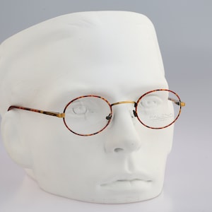 Falena 922 621 Hand made in Italy, Vintage 90s antique gold & tortoise unique small round glasses frames men and womens NOS
