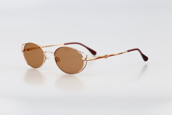 Diva 9061 3, Vintage 90s Tinted Lenses Unique Gold Small 