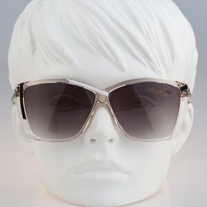Silhouette M 3079 10 C 1313, Vintage 80s unique clear oversized square sunglasses women, NOS