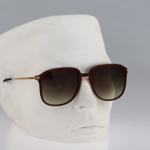 Silhouette M 2704 20 C 1337, vintage jaren 80 unieke oversized vierkante zonnebril met schildpadmotief, heren en dames, NOS