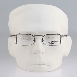Robert Rudger 1580 170 C6, Vintage 90s colorful small rectangle eyeglasses frames mens & womens NOS