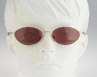 Rodenstock R 4446 B, gafas de sol ovaladas vintage de los años 90 en color tortuga y dorado para mujer, NOS