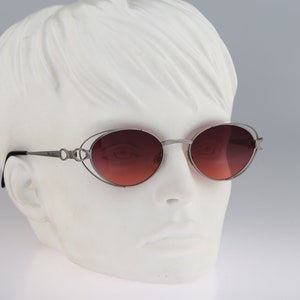 Paloma Picasso By Metzler 8341 200, Vintage 90s sunset lenses unique designer cat eye sunglasses women, NOS