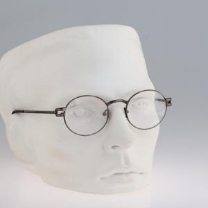 Jean Paul Gaultier Junior Gaultier 57-3176 , Vintage 90s antique silver circle round eyeglasses frames mens & womens NOS