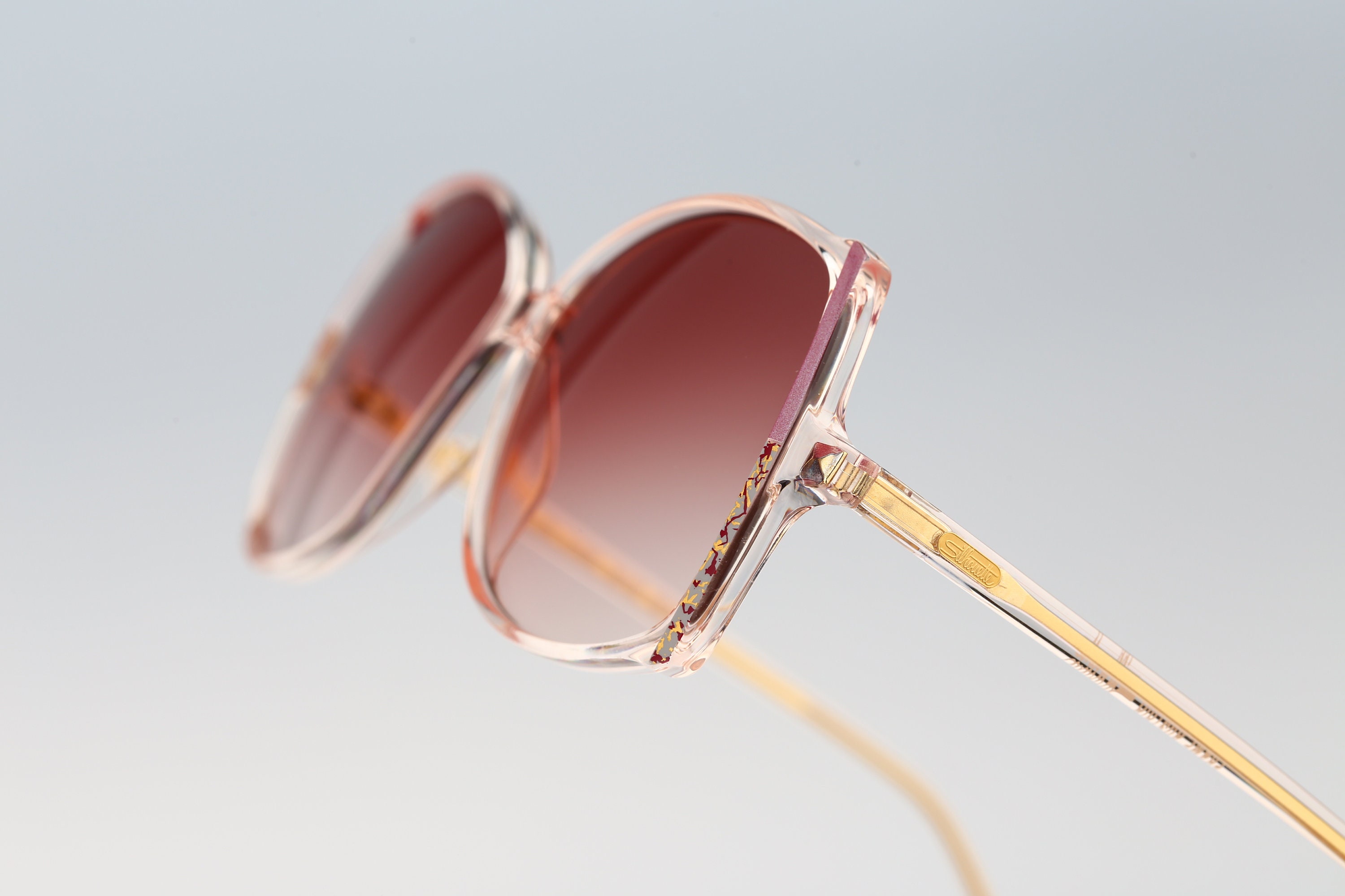 Silhouette M 1774 20 C 2202, Vintage 80s Tinted Pink Lenses