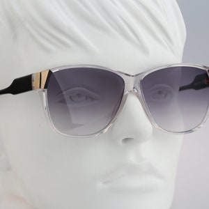 Silhouette M 1710 20 C 5523, vintage jaren 80 getinte grijze glazen unieke heldere wayfarer-zonnebril dames en heren NOS