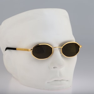 Le Club Oror 1496 44, petites lunettes de soleil hexagonales steampunk en or vintage des années 90 pour hommes et femmes NOS