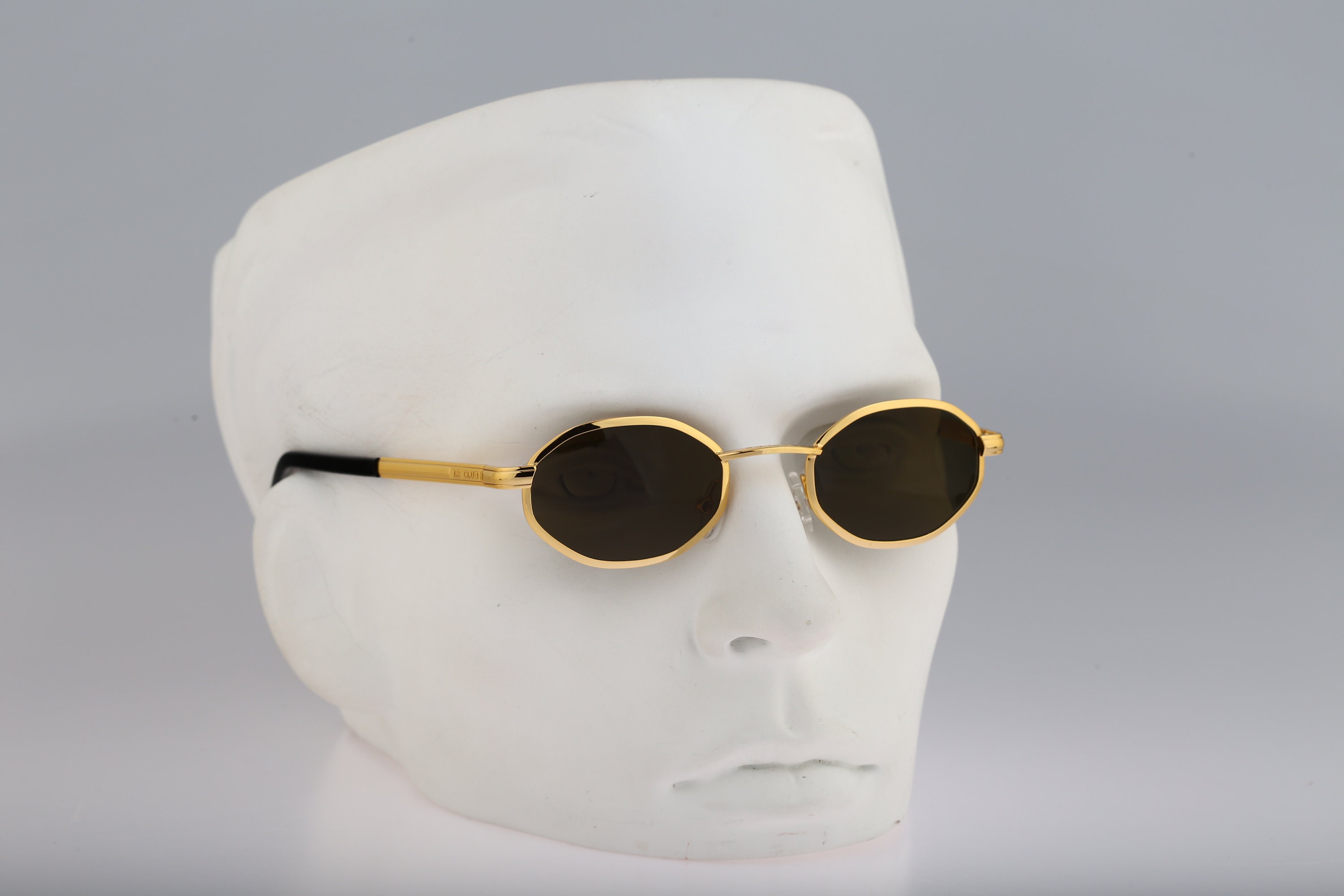 Le Club Oror 1496 44, Vintage 90s Gold Steampunk Small Hexagon