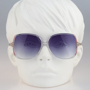 Silhouette M 1712 20 C 1430, Vintage 80s oversized clear butterfly sunglasses women, NOS