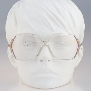 Silhouette M 1199 20 C 1278, Vintage 80s  clear large oversized hexagon glasses frames womens NOS