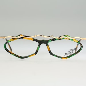 Robert Rudger 670 49, Vintage  90s colorful crazy hexagon glasses frames womens NOS
