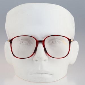 Silhouette M 2732 20 C 1929, Vintage 80s Red oversized square eyeglasses frames mens & womens / NOS