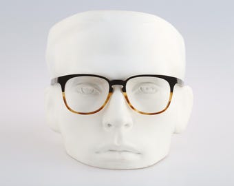 Andy Wolf 4500 Col.F, 2000s matte brown tortoise small square glasses frames mens and womens