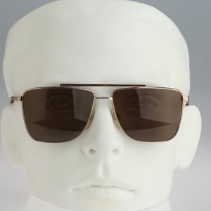 Annabella A 550 4, Vintage 80s gold square aviator sunglasses men & women NOS