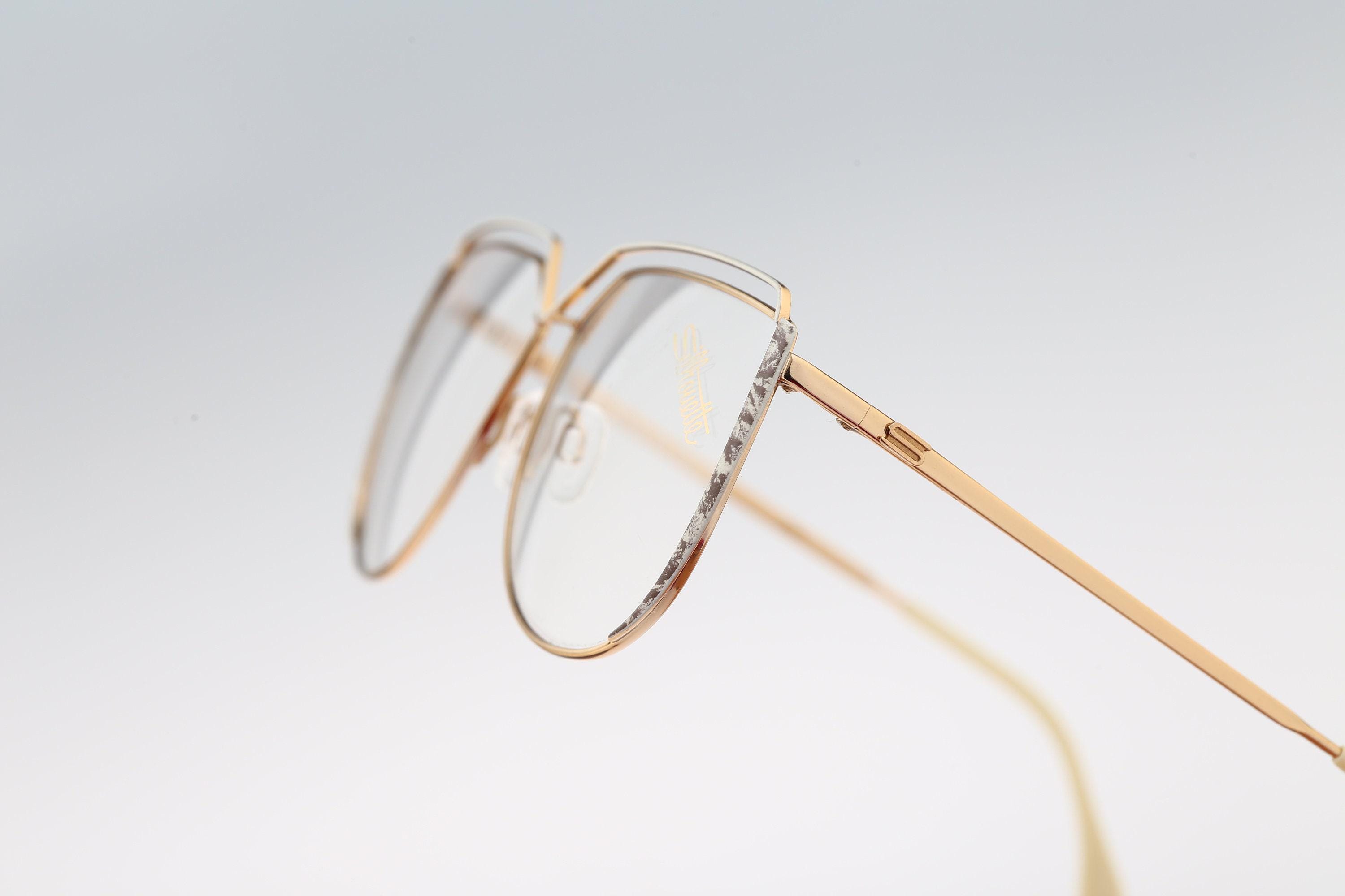 シルエット M 6046 C 4243、ヴィンテージ 80年代 ゴールド＆ホワイト