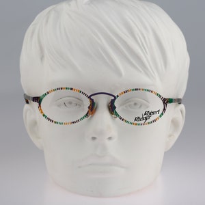 Robert Rudger 0760 120 24, Vintage 90s unique colorful oval eyeglasses frames mens & womens NOS