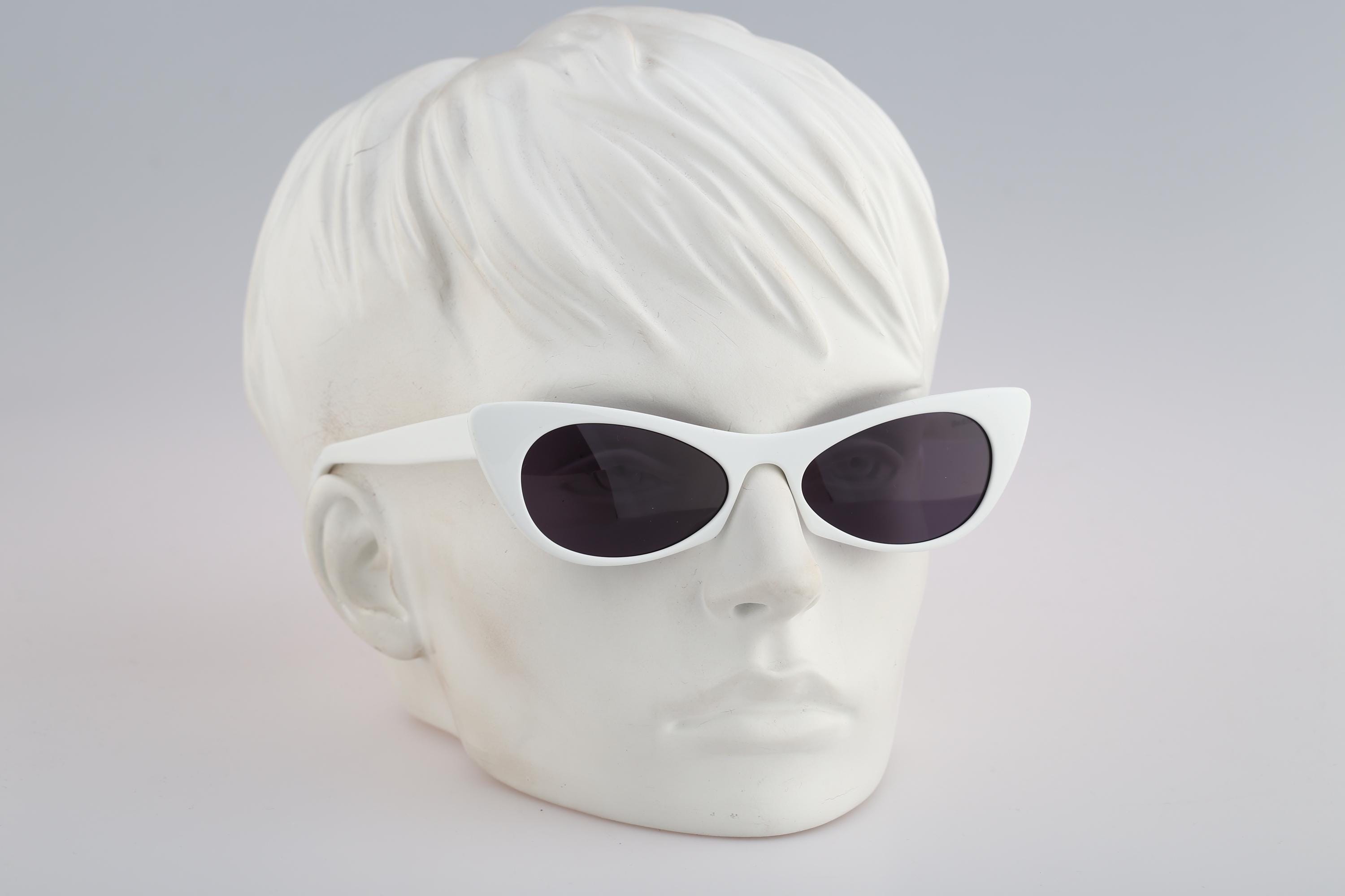 Andy Wolf Ezra Col.c 2000s White Rectangle Cat Eye Sunglasses - Etsy