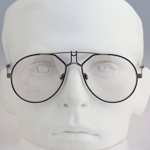 Rodier M 125 318, Vintage 80s black oversized aviator glasses frames mens & womens NOS