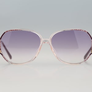 Silhouette M 1813 20 C 2686, Vintage 80s tinted purple lenses unique clear oversized butterfly sunglasses women, NOS image 3