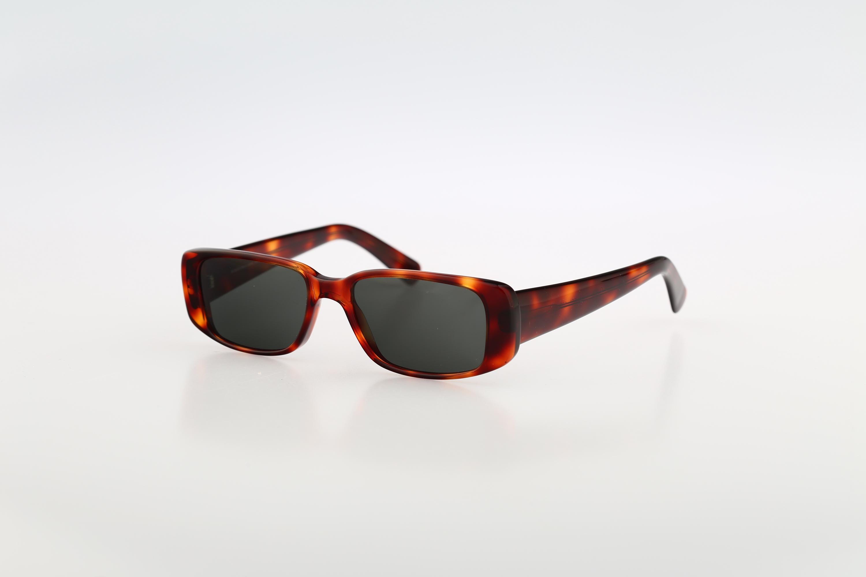 Roberto Baroni 361 176, Vintage 80s Tortoise Small Slim Rectangle