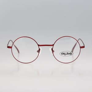 Old Italy by Lozza 149 653, Vintage 90s antique bronze small circle eyeglasses frames mens & womens NOS