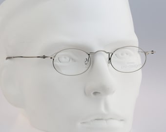 Pro Design Denmark Better Collection P.800 C.2, Vintage 90s unique antique silver small oval eyeglasses frames mens & womens NOS