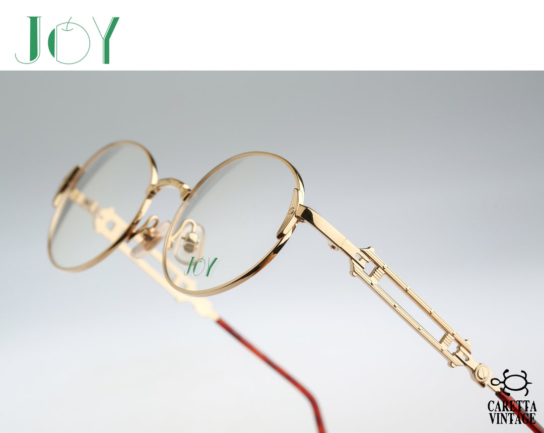 小物 CALEE VINTAGE TYPE CIRCLE GLASSES Gold Vintage Eye Glasses C.O.C. 12k G.F. With Case Mid Century