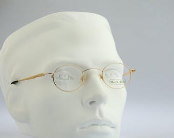 Marc O'Polo by Metzler 3382 689, Vintage 90s gold small circle round eyeglasses frames mens & womens NOS