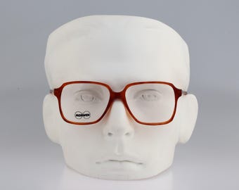 Morwen Präsident 37, Vintage 80er Jahre Tortoise oversized quadratische Brillenfassungen Herren und Damen NOS