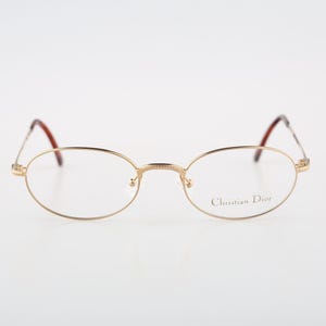 Christian Dior CD Logo Pearl Accent‎ Oval Eyeglasses Frames Rose Gold Tone 21454 Christian Dior CD Logo Pearl Accent Oval Eyeglasses Frames  main image 3