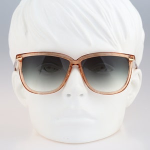 Silhouette M 1700 20 C 1297, vintage jaren 80 getinte bruine glazen unieke heldere oversized vierkante zonnebril dames, NOS