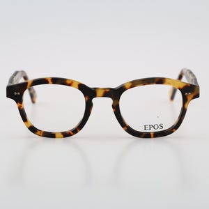 Epos Classic Bronte 3 TR, 2000s havana tortoise square eyeglasses frames mens and womens