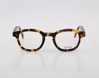 Epos Classic Bronte 3 TR, 2000s havana tortoise square eyeglasses frames mens and womens