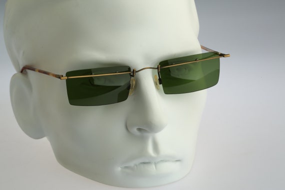 Fashion Rimless Rectangle Sunglasses Men Women Square Tinted Sun Glasses Eyewear