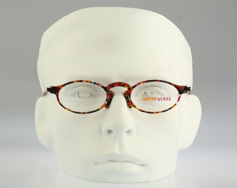 Contro Verse 3090 127 03, Vintage 90s unique colorful small oval eyeglasses frames mens & womens NOS