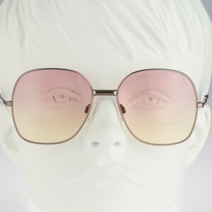 Silhouette M 6015 C 792, Vintage 80s tinted bicolor lenses silver oversized square sunglasses women, NOS