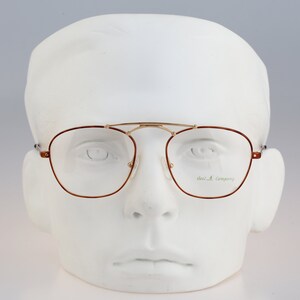 Best Company Best 38 010, Vintage 90s gold and tortoise square eyeglasses frames mens & womens / NOS