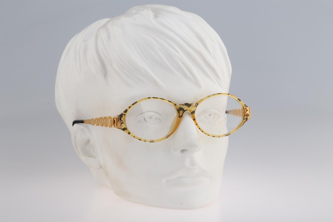 Christian Lacroix 7327 70, Vintage 90s Gold and Yellow Victorian Oval