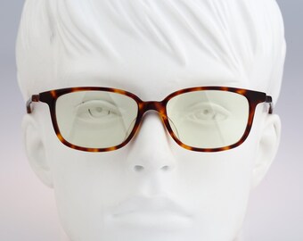 Alain Delon 3553B, gafas de sol estilo wayfarer rectangulares con lentes amarillas tintadas de estilo vintage de los años 90, para hombre y mujer, NOS