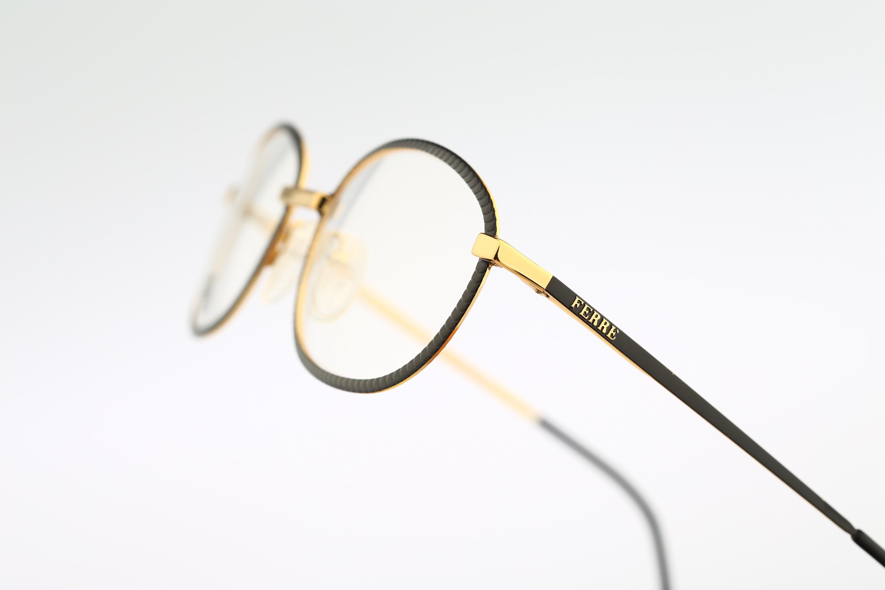 Gianfranco Ferre Metallic half‎ rim demo glasses Gianfranco Ferre GFF 238 (Grey Gradient Flash Blue Flat Lens  main image 2
