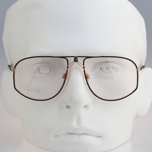 Rodier M 157 329, Vintage 80s oversized square aviator glasses frames mens & womens NOS