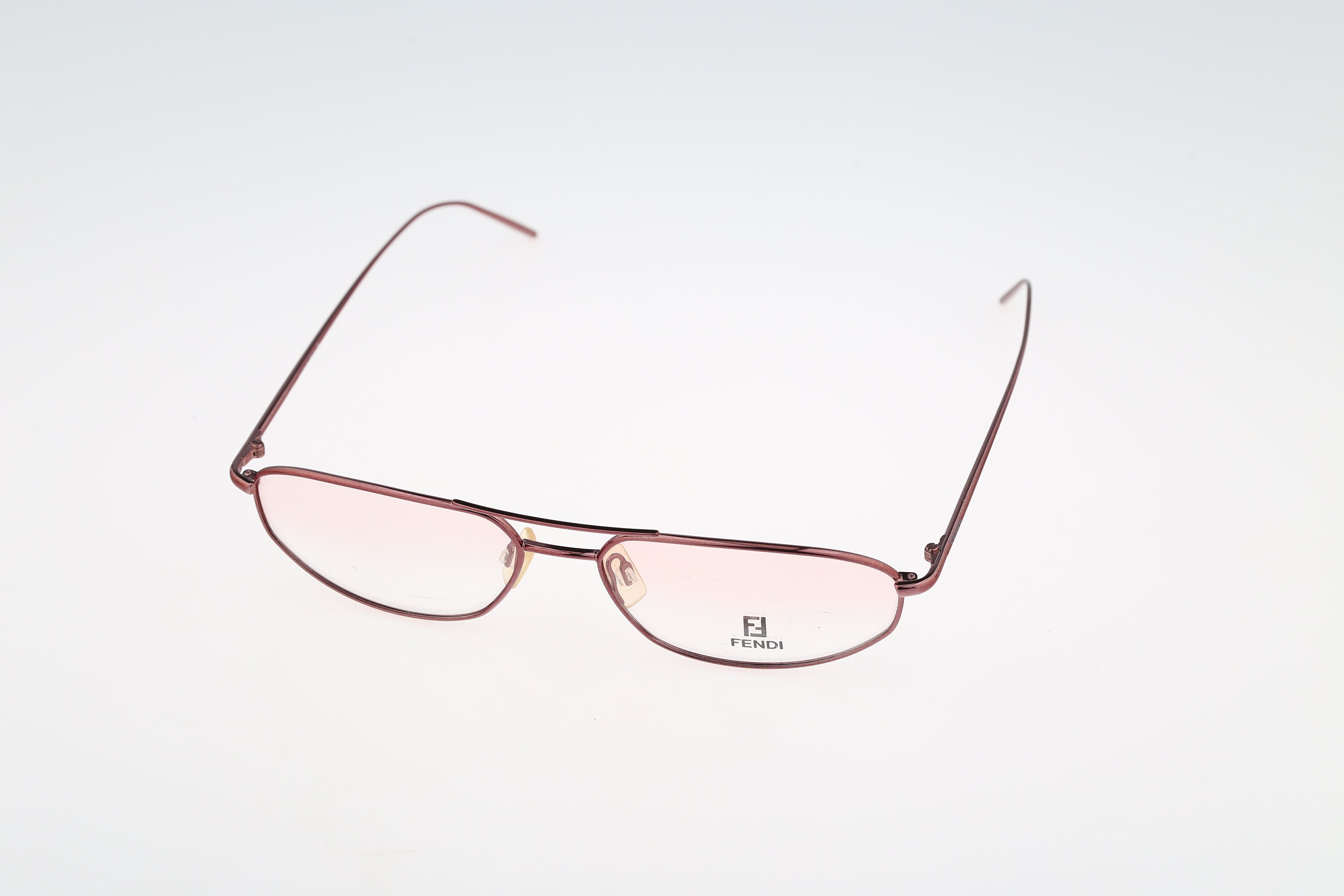 Fendi VL 7241 G21, Vintage 90s Rectangle Aviator Glasses Frames