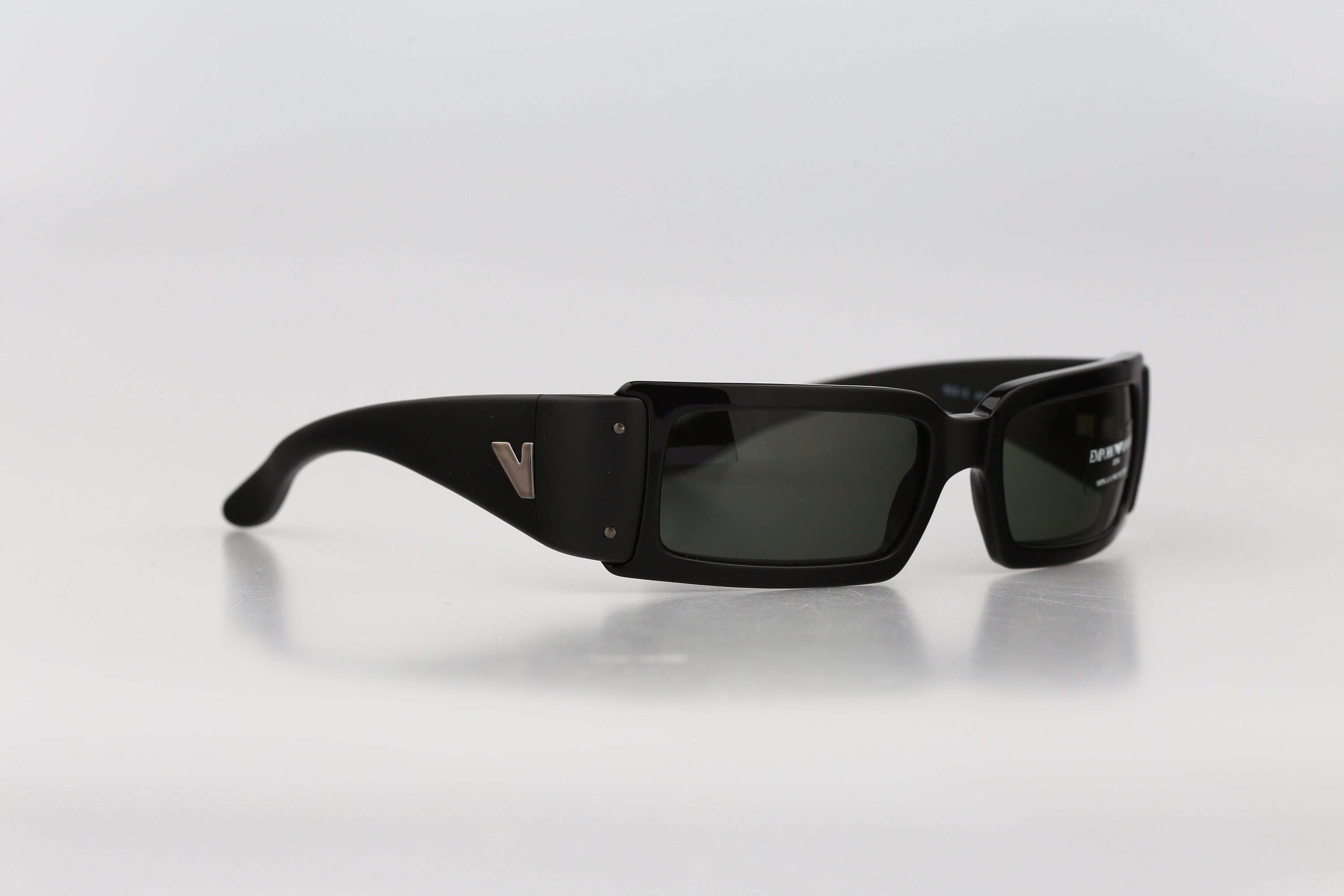 Emporio Armani 622 S 471, Vintage 2000s Black Unique Rectangle