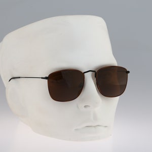 Safilo Team 7752 S O11, Vintage 90s black and tortoise lightweight square sunglasses mens and women, NOS