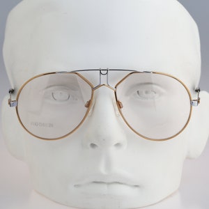 Rodier M 125 313, Vintage 80er Jahre gold oversized Fliegerbrille Herren & Damen NOS