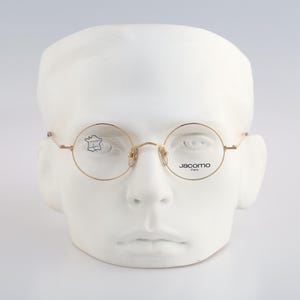 Jacomo 700 01, Vintage 90s gold small round circle eyeglasses frames mens & womens NOS