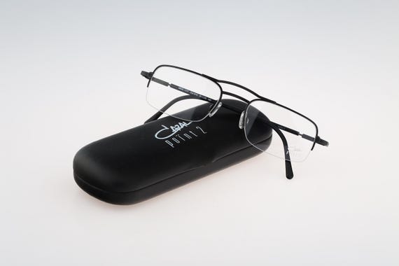 Cazal Point 2 1117 610, Vintage 90s Half Rim Black Rectangle Cazal Point 2 1117 610, Vintage 90s Half Rim Black Rectangle