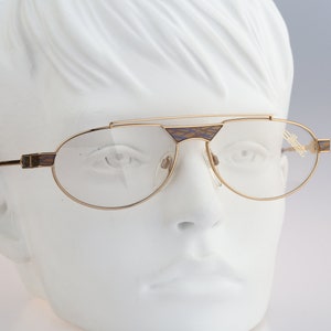 Silhouette M 6161 V 6051, Vintage 80er Jahre kleine gold ovale Fliegerbrille Herren & Damen NOS